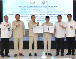 Kemendes dan KKP Tandatangani MOU, Yandri Susanto Optimis Desa Dapat Suplai Protein Untuk Program Makan Gizi Gratis .foto : medsos/Tvkn1com Dedi.