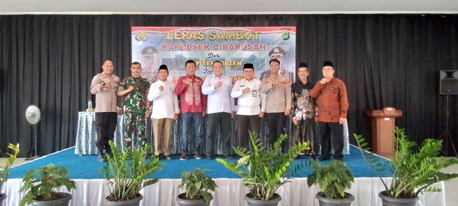 Lepas  Sambut  Kapolsek Ciibarusah  AKP YENDRI ZEN  Kepada  AKP WIDI MULDIYANTO  Di Resmikan