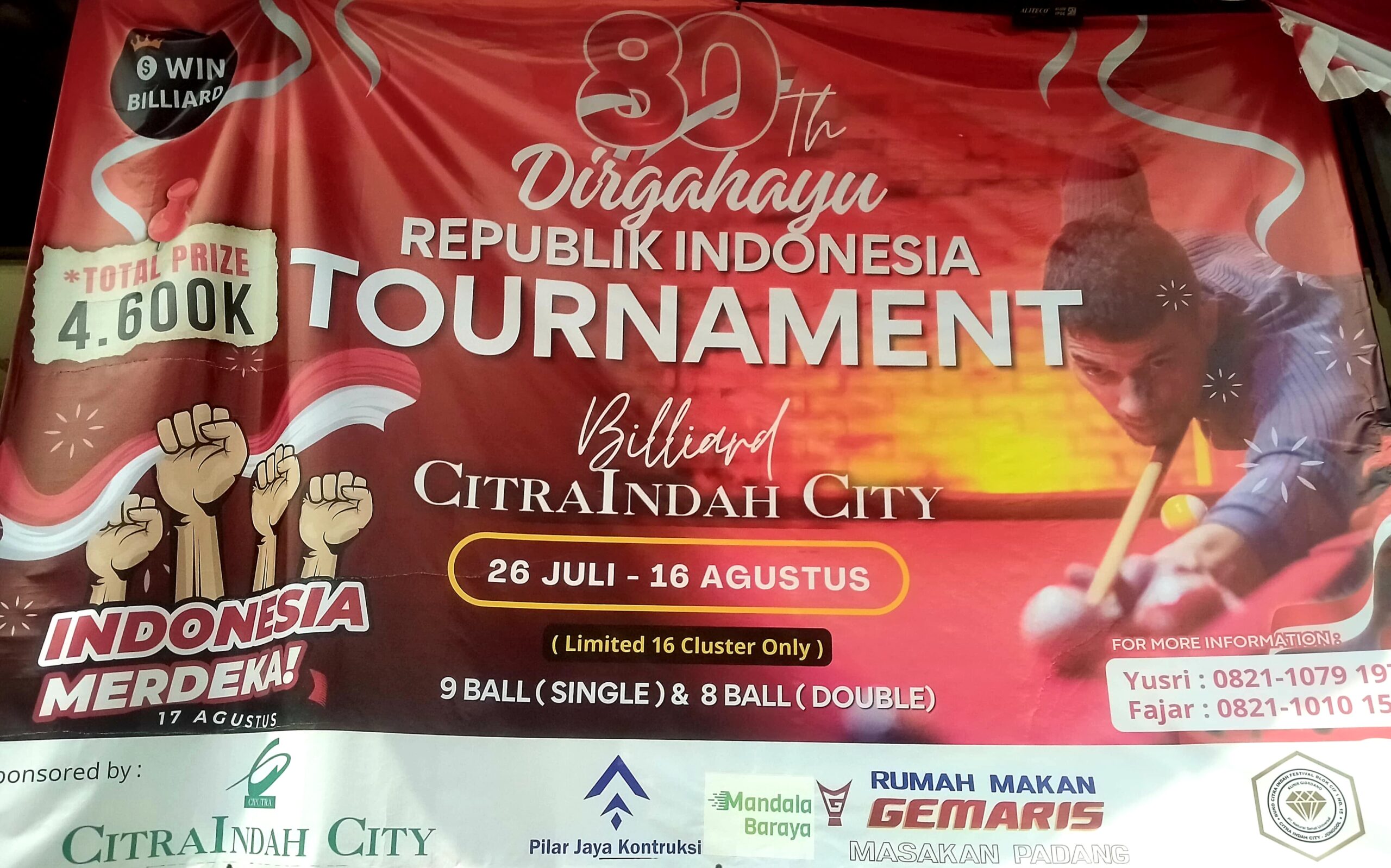 Warga  Perumahan  Citra  Indah  Sambut  17  Agustus   2025   Dengan   Adakan   Event   Billyard 