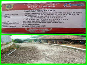 Pemdes  Cibadak  Kecamatan Sukamakmur  Mendapatkan  Bantuan Tahap 1 TA 2025
