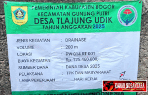 PEMDES  TLAJUNG  UDIK  TELAH REALISASIKAN  PEMBANGUNAN DRAINASE  DARI  ANGGARAN  DANA DESA  T.A  2025