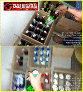 Polsek  Jonggol  Razia  Miras   Yang  Berkedok  Toko  Klontongan  Di  Dalam  Perumahan  Citra  Indah  Jonggol