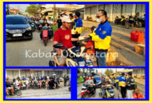 Ormas Brigez Serang Baru Berbagi Takjil di KSB Sukaragam, Tebar Kepedulian di Bulan Ramadan