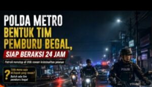 Polda Metro Bentuk Tim Khuksus Anti Begal, Patroli 24 Jam di Jakarta, Depok, Bekasi, dan Tangerang